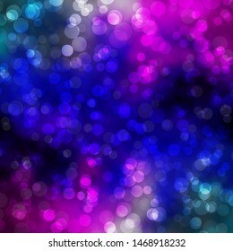 Dark Pink, Blue vector pattern with circles. Abstract decorative design in gradient style with bubbles. New template for your brand book.