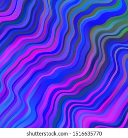 Dark Pink, Blue vector pattern with curves. Bright sample with colorful bent lines, shapes. Pattern for ads, commercials.