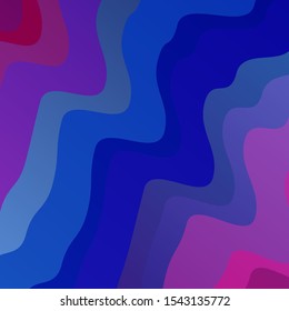 Dark Pink, Blue vector pattern with curves. Illustration in abstract style with gradient curved.  Smart design for your promotions.