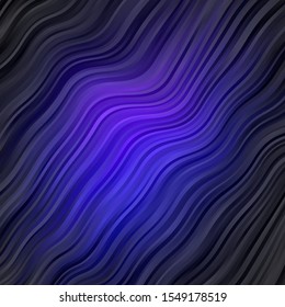 Dark Pink, Blue vector pattern with curved lines. Brand new colorful illustration with bent lines. Template for your UI design.