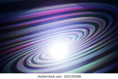 Dark Pink, Blue vector pattern with night sky stars. Glitter abstract illustration with colorful cosmic stars. Smart design for your business advert.