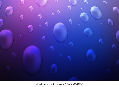 Dark Pink, Blue vector pattern with spheres. Blurred decorative design in abstract style with bubbles. The pattern can be used for beautiful websites.