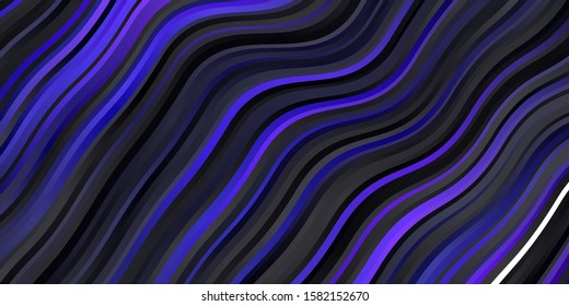 Dark Pink, Blue vector pattern with curved lines. Brand new colorful illustration with bent lines. Template for your UI design.