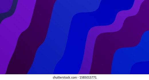 Dark Pink, Blue vector pattern with curves. Colorful illustration in abstract style with bent lines. Template for cellphones.