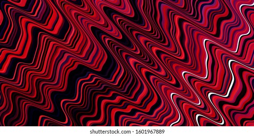 Dark Pink, Blue vector pattern with wry lines. Abstract illustration with gradient bows. Pattern for booklets, leaflets.