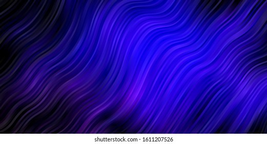 Dark Pink, Blue vector pattern with curves. Gradient illustration in simple style with bows. Best design for your posters, banners.