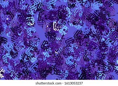 Dark Pink, Blue vector pattern with random forms. Decorative design in abstract style with random forms. Best smart design for your business.