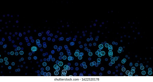 Dark Pink, Blue vector pattern with magic elements. Retro design in abstract style with witchcraft forms. Simple base for your occult design.
