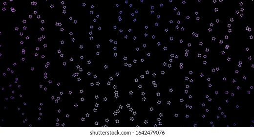 Dark Pink, Blue vector pattern with abstract stars. Shining colorful illustration with small and big stars. Pattern for new year ad, booklets.