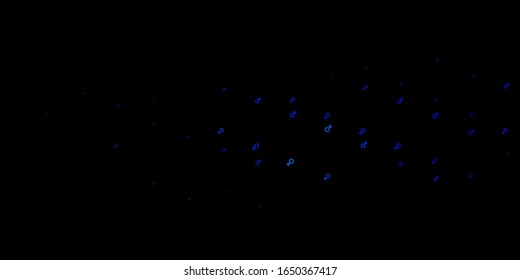 Dark Pink, Blue vector pattern with feminism elements. Colorful feminism symbols with a gradient in modern style. Simple design for your web site.