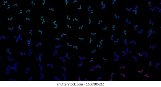 Dark Pink, Blue vector pattern with magic elements. Retro design in abstract style with witchcraft forms. Simple design for occult depiction.