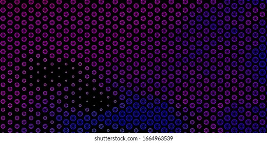 Dark Pink, Blue vector pattern with magic elements. Abstract illustration with gothic gradient shapes. Simple base for your occult design.