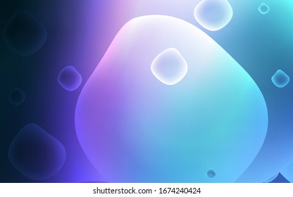 Dark Pink, Blue vector pattern with bent ribbons. A vague circumflex abstract illustration with gradient. A completely new memphis design for your business.