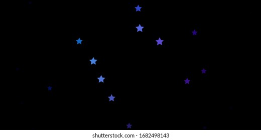 Dark Pink, Blue vector pattern with abstract stars. Blur decorative design in simple style with stars. Pattern for new year ad, booklets.