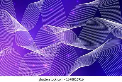 Dark Pink, Blue vector pattern with christmas ribbons. Decorative shining illustration with ribbons on abstract template. The pattern can be used for carnival, festival leaflets.