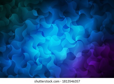 Dark Pink, Blue vector pattern with curved lines. Brand new colorful illustration in curved style. Background for cell phone screens.