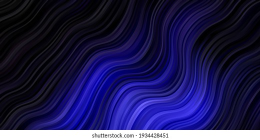 Dark Pink, Blue vector pattern with curved lines. Colorful illustration in abstract style with bent lines. Template for cellphones.