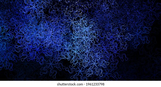 Dark pink, blue vector pattern with curves. Colorful illustration in circular style with lines. Pattern for websites, landing pages.