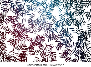 Dark pink, blue vector pattern with narrow lines. Blurred decorative design in simple style with lines. Pattern for ads, posters, banners.