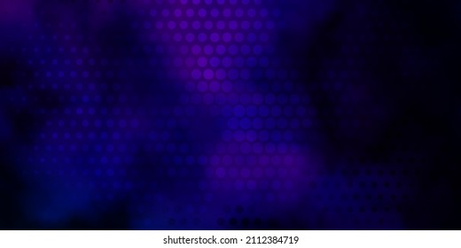 Dark Pink, Blue vector pattern with circles. Colorful illustration with gradient dots in nature style. Pattern for business ads.