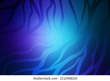 Dark Pink, Blue vector pattern with wry lines. Colorful gradient illustration in simple style with lines. Background for cell phone screens.