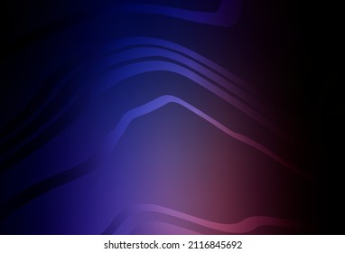 Dark Pink, Blue vector pattern with bent lines. Colorful gradient illustration in simple style with lines. Best design for your business.