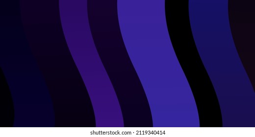Dark Pink, Blue vector pattern with curved lines. Abstract illustration with bandy gradient lines. Template for cellphones.