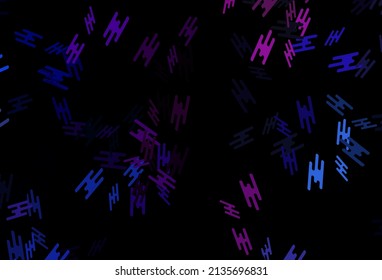 Dark Pink, Blue vector pattern with narrow lines. Glitter abstract illustration with colored sticks. Backdrop for TV commercials.