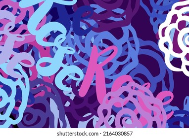 Dark Pink, Blue vector pattern with random forms. Decorative design in abstract style with random forms. Simple design for your web site.
