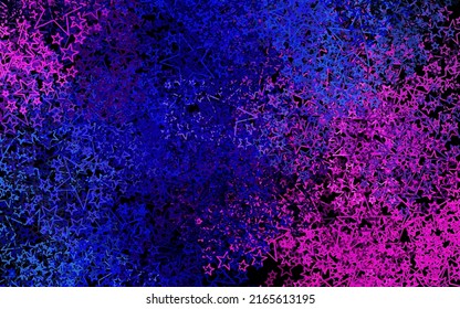 Dark Pink, Blue vector pattern with christmas stars. Modern geometrical abstract illustration with stars. Smart design for your business advert.