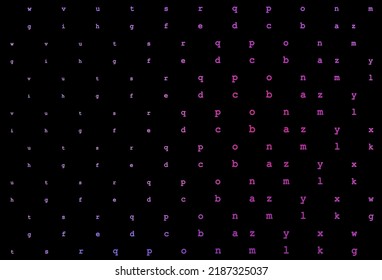 Dark Pink, Blue Vector Pattern With ABC Symbols. Shining Illustration With ABC Symbols On Abstract Template. The Pattern Can Be Used As Ads, Poster, Banner For Books.