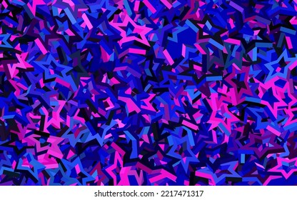 Dark Pink, Blue vector pattern with christmas stars. Modern geometrical abstract illustration with stars. Pattern for astronomy websites.