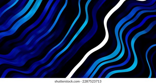 Dark Pink, Blue vector pattern with lines. Colorful abstract illustration with gradient curves. Design for your business promotion.