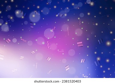 Dark Pink, Blue vector pattern with spheres. Beautiful colored illustration with blurred circles in nature style. Modern design for a business card.