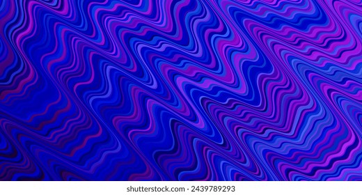 Dark Pink, Blue vector pattern with curved lines. Abstract illustration with bandy gradient lines. Pattern for websites, landing pages.