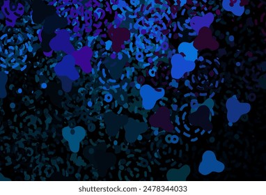 Dark Pink, Blue vector pattern with random forms. Modern abstract illustration with colorful random forms. Best smart design for your business.