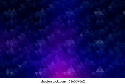 Dark Pink, Blue vector pattern. Triangular template. Geometric sample. Repeating triangle shapes. Brand-New texture for your design. Pattern can be used for background