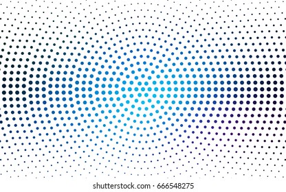 Dark Pink, Blue vector pattern of geometric circle shapes. Colorful mosaic banner. Geometric background with colored disks.