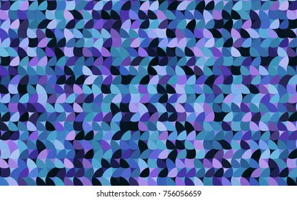 Dark Pink, Blue vector pattern with colored spheres. Geometric sample of repeating circles on white background in halftone style.
