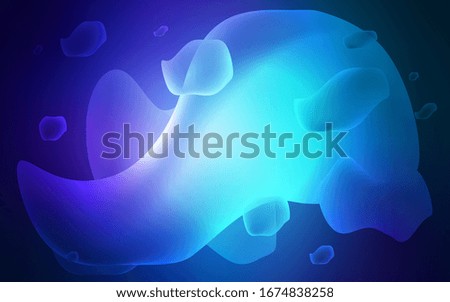 Dark Pink, Blue vector pattern with liquid shapes. Glitter abstract illustration with wry lines. The template for cell phone backgrounds.