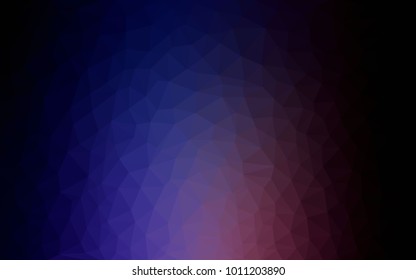 Dark Pink, Blue vector Polygon Abstract Background. Polygonal Geometric Triangle.