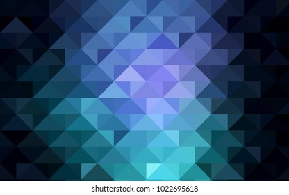 Dark Pink, Blue vector polygon abstract template. Modern geometrical abstract illustration with gradient. Triangular pattern for your business design.