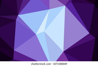 Dark Pink, Blue vector polygon abstract backdrop. Glitter abstract illustration with an elegant design. Brand-new design for your business.