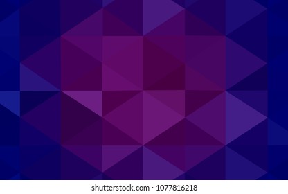 Dark Pink, Blue vector polygon abstract backdrop. Geometric illustration in Origami style with gradient.  Triangular pattern for your business design.