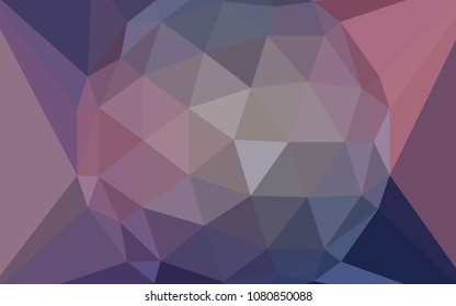 Dark Pink, Blue vector polygon abstract background with a gem in a centre. Polygonal abstract illustration with gradient. Best triangular design for your business.