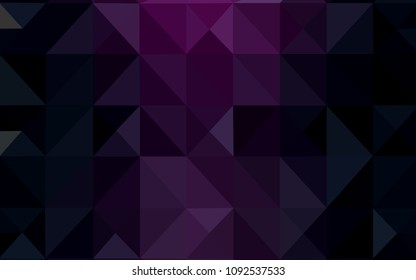 Dark Pink, Blue vector polygon abstract backdrop. Creative illustration in halftone style with triangles. Polygonal design for your web site.