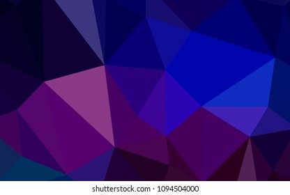 Dark Pink, Blue vector polygon abstract layout. Triangular geometric sample with gradient.  Template for cell phone's backgrounds.