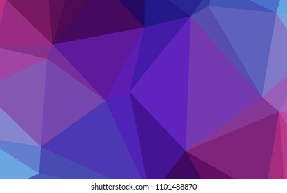 Dark Pink, Blue vector polygon abstract layout. Creative illustration in halftone style with gradient. A completely new design for your business.