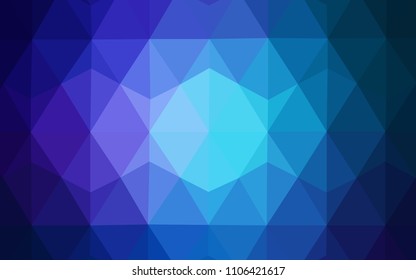 Dark Pink, Blue vector polygon abstract backdrop. Colorful illustration in abstract style with triangles. Best triangular design for your business.