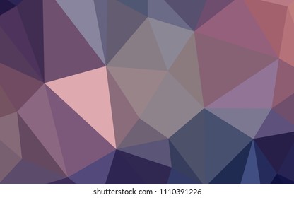 Dark Pink, Blue vector polygon abstract backdrop. Polygonal abstract illustration with gradient. A completely new design for your leaflet.